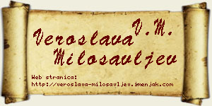 Veroslava Milosavljev vizit kartica